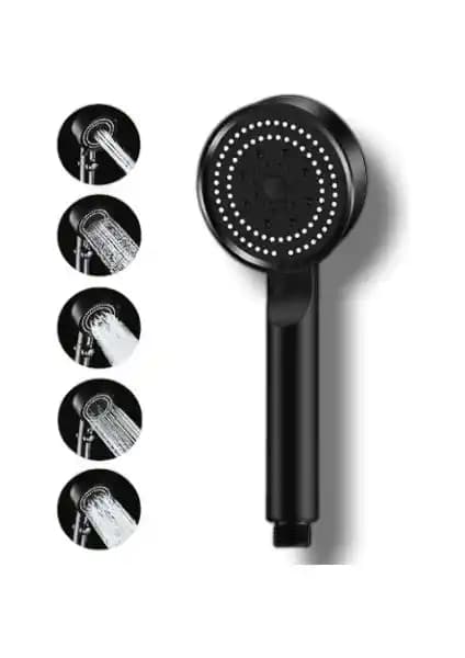 Atlas Teknik Turbo Fan 5 Fonksiyonlu Su Tasarruflu Duş Başlığı Modern Banyo Tasarımı