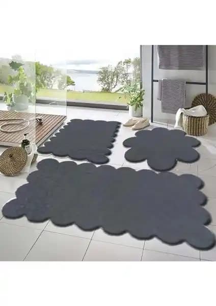 Balat Halı 3'lü Modern ve Güvenli Banyo Paspası Seti Yüksek Kalite ve Estetik İçeriğiyle