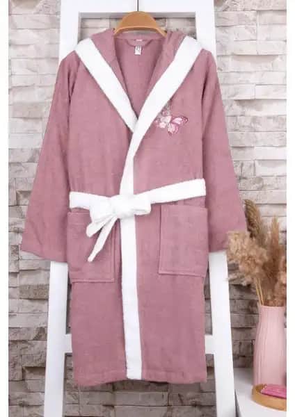 Baveno %100 Pamuk Kapüşonlu Kız Çocuk Bornozları Konfor ve Şıklık Sunar