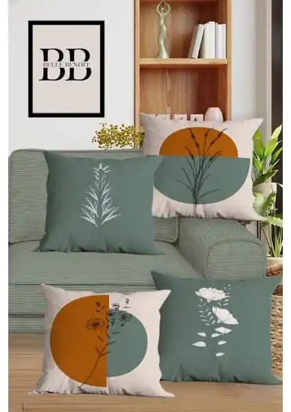 Belle Benoit Çift Taraflı Dijital Baskılı Yastık Kılıfı Seti Modern ve Şık Dekorasyon İçin