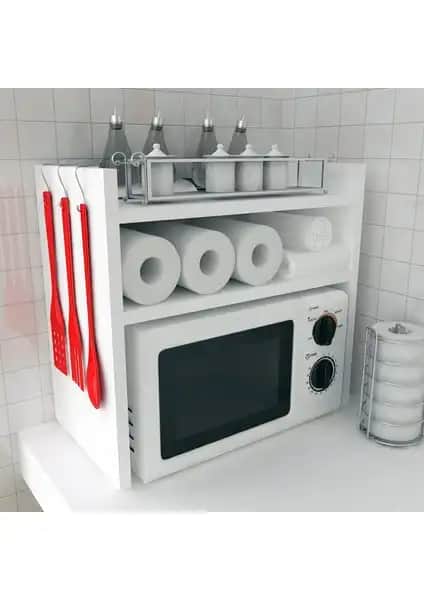 Bendegan Çok Amaçlı Mutfak Tezgah Üstü Mikrodalga Fırın Raf Düzenleyici Organizatör