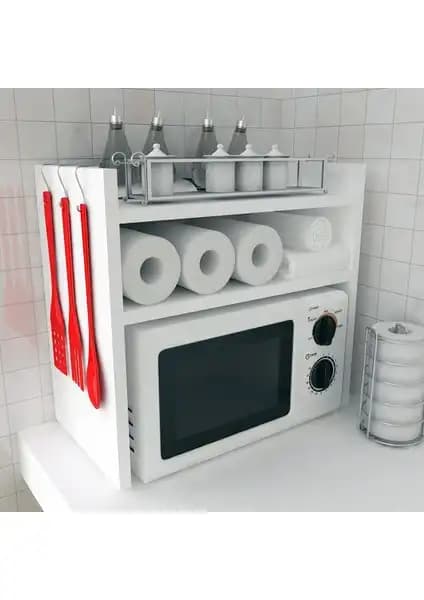 Bendegan Çok Amaçlı Mutfak Tezgah Üstü Mikrodalga Fırın Raf Düzenleyici Organizatör