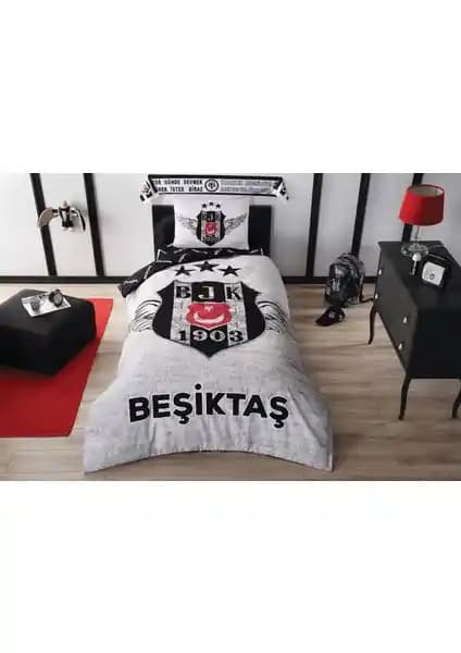 Beşiktaş Temalı Lisanslı Nevresim Takımı Modern ve Şık Tasarımıyla Yatak Odalarınıza Uygun