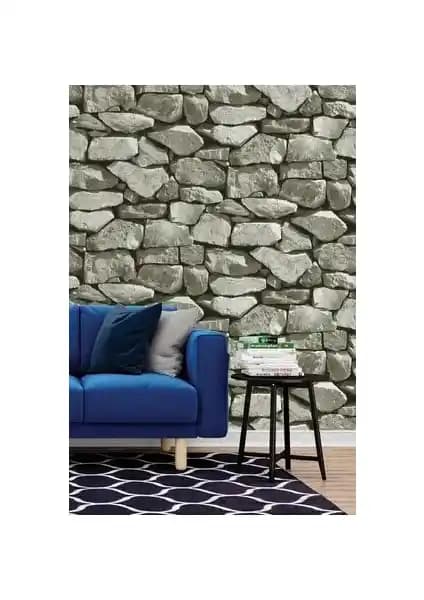 BienHome 5328 Taş Desenli 3D Duvar Kağıdı Modern ve Dayanıklı İç Mekan Dekorasyonu İçin