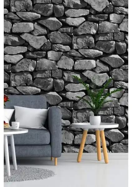 BienHome 5329 Taş Desenli 3D Duvar Kağıdı Modern İç Mekanlar İçin Estetik ve Dayanıklı Tasarım