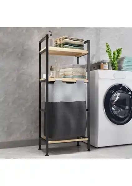 Bino Çamaşır Sepeti: Şık ve Fonksiyonel Banyo Düzenleyici Çift Katlı Tasarım ve Dayanıklı Malzeme ile