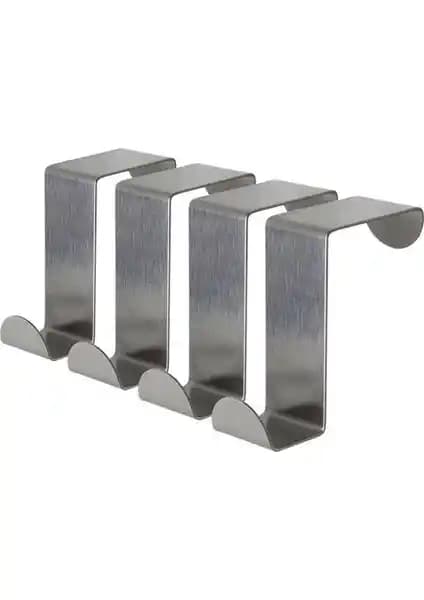 Biotech 4 Adet Kapı Askısı Kanca Paslanmaz Çelik Modern Tasarım ve Kullanım Avantajları