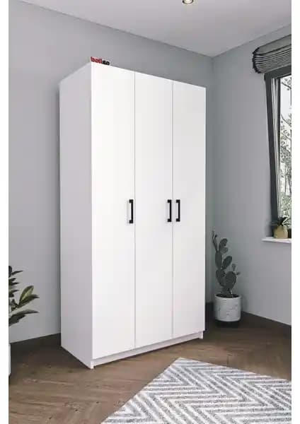 Bofigo 3 Kapaklı 8 Raflı Gardırop Modern ve Dayanıklı Tasarım Özellikleri