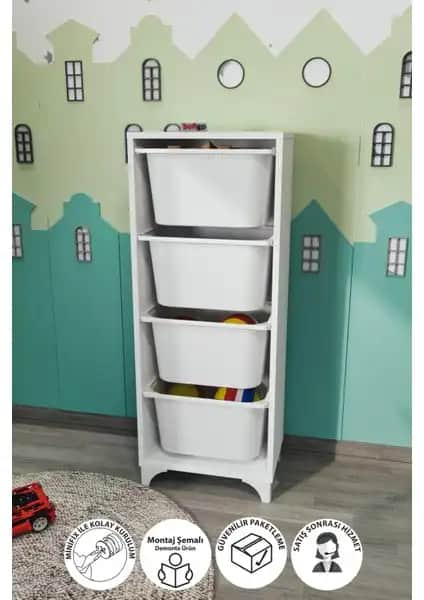 Bofigo 4 Sepetli Dolap: Modern ve Çok Amaçlı Depolama Çözümü