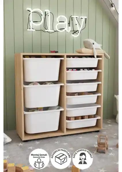 Bofigo 9 Sepetli Çok Amaçlı Dolap Modern Tasarım ve Dayanıklı Malzeme ile Ev Dekorasyonunu Zenginleştirir