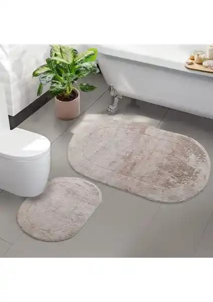 Bonny Home 2'li Rixos Vizon Banyo Paspası ve Halısı Seti Modern ve Şık Tasarım