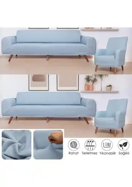 Btf Home Streç Lastikli 3'lü Koltuk Örtüsü Takımı: Şık ve Koruyucu Mobilya Aksesuarı