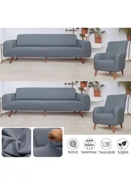 Btf Home Streç Lastikli 3’lü Koltuk Örtüsü Takımı Ev Dekorasyonunu Yenilemenin Pratik Yolu