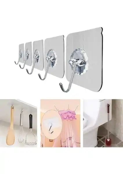 Buffer Süper Güçlü Suya Dayanıklı Şeffaf Askı Seti – Modern ve Pratik Tasarım