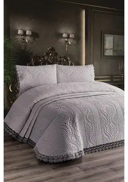 Çalışkan Çeyiz Evi Mikro Yatak Örtüsü 3 Parça Modern ve Dayanıklı Yatak Takımı