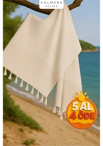 Calmera Home Çizgili Peştemal: Modern Tasarım ve Çok Yönlü Kullanım İçin Doğal Pamuklu Havlu