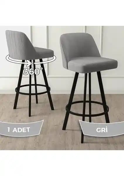 Canisa Concept Atex Serisi 360°C Döner Bar Sandalyesi Modern ve Dayanıklı Tasarım