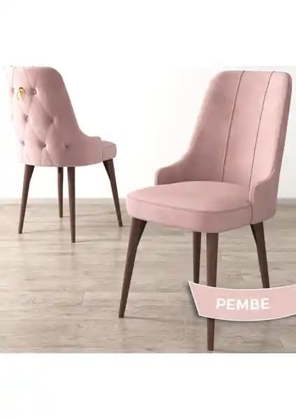 Canisa Concept Enoa Serisi Ceviz Gürgen Ayaklı Modern ve Dayanıklı Oturma Sandalyesi