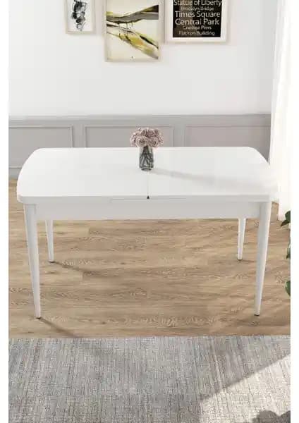 Canisa Concept Kor Serisi Açılabilir Beyaz Mutfak Masası Modern Tasarım ve Fonksiyonellik