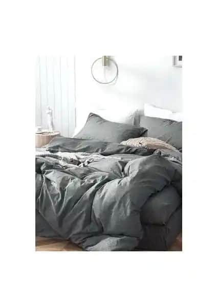 Caqqa Antrasit Çift Kişilik Pamuk Lastikli Nevresim Takımı Özellikleri ve Yorumlar