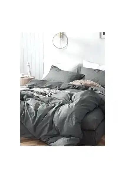 Caqqa Antrasit Çift Kişilik Pamuk Lastikli Nevresim Takımı Özellikleri ve Yorumlar