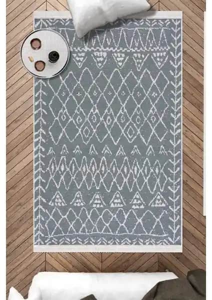 Caretta Home Çift Taraflı Mistik Desenli Dokuma Kilim - Modern ve Dayanıklı Tasarım