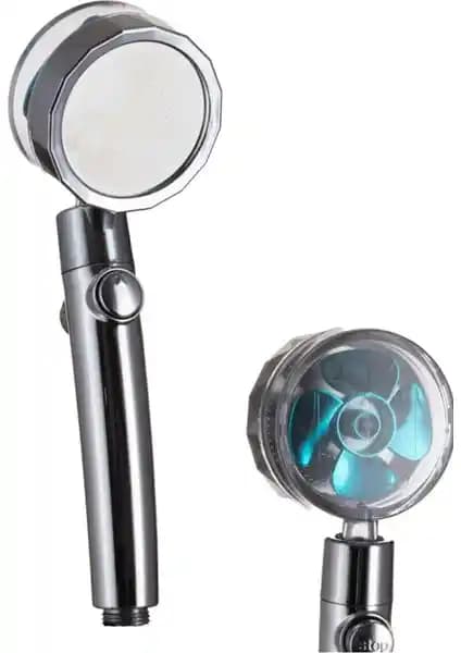 Çevik Su Tasarruflu Pervaneli Oynar Başlıklı Duş Başlığı El Duşu Modern Banyo Çözümü