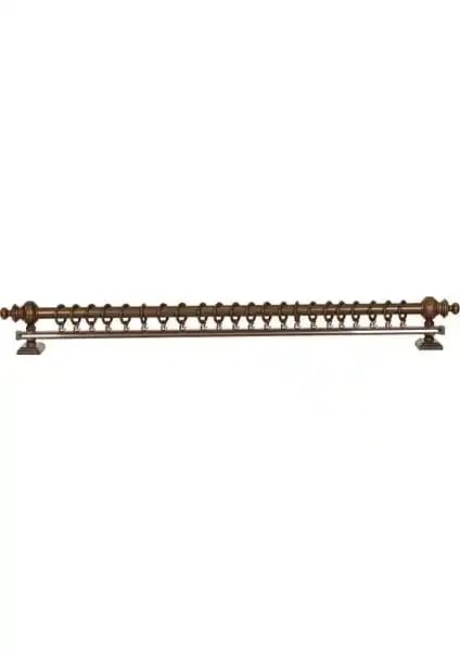 Ceviz Tek Raylı Rustik Perde Askısı: Dayanıklı ve Estetik Ahşap Tasarım