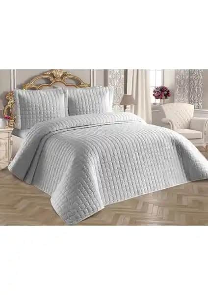 Çeyiz Diyarı Estiva Çift Kişilik Modern Yatak Örtüsü ve Yastık Kılıfı Seti 250x260 cm