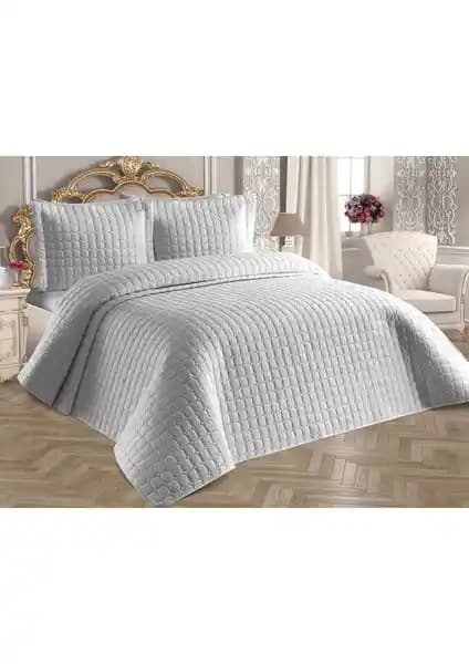 Çeyiz Diyarı Estiva Çift Kişilik Modern Yatak Örtüsü ve Yastık Kılıfı Seti 250x260 cm