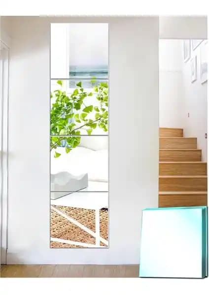 Cg Home 20x20 Kare 4'lü Rodajlı Aynalar Modern ve Şık Ev Dekorasyon Ürünü