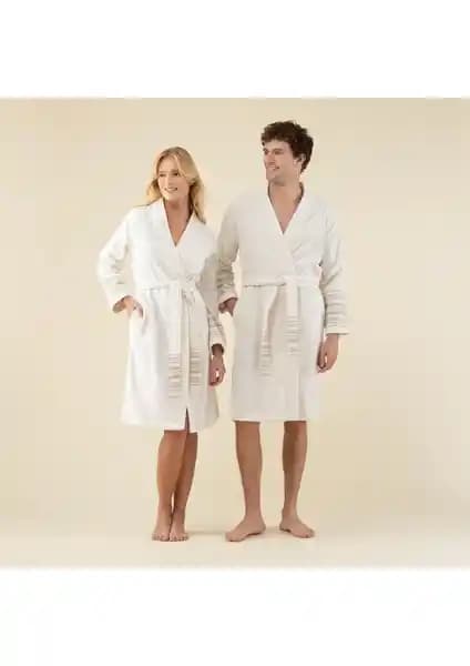 Chakra Derin Unisex Bornoz Ekru: Konfor ve Şıklığı Bir Arada Sunan Yüksek Kalite Tasarım