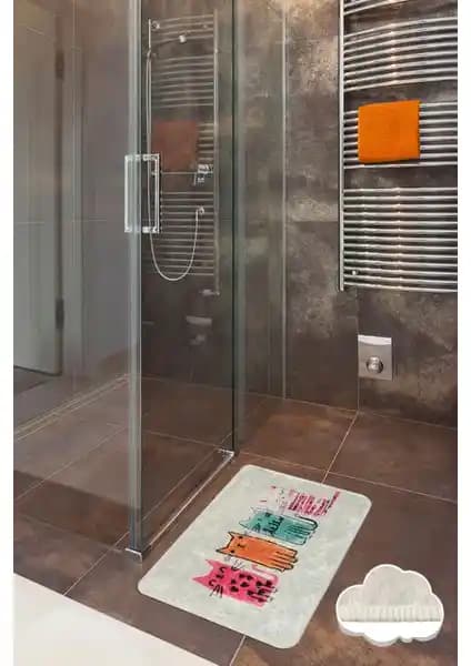 Chilai Home Baby Cats Banyo Paspası 40x60 Cm Anti-Bakteriyel Kaymaz Tasarım