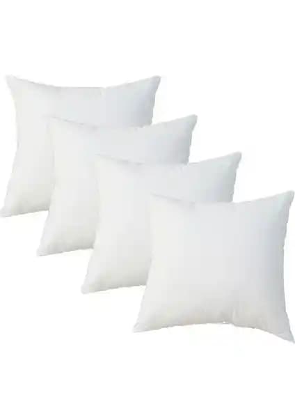 ÇİÇEKCE HOME 4'lü Dekoratif Silikonlu Kırlent İç Yastığı Seti Yüksek Kalite ve Estetik