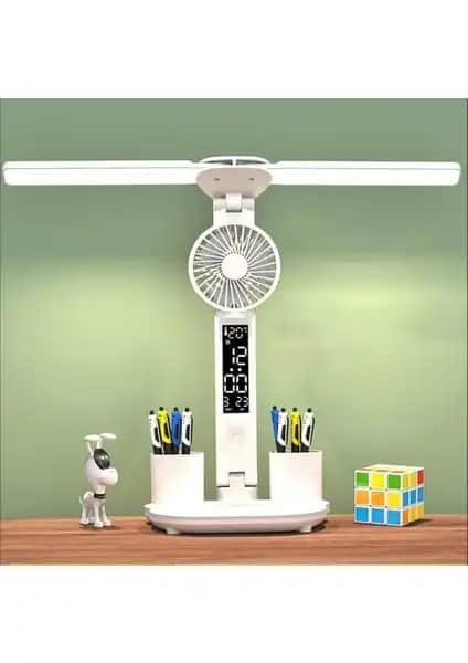 Çok Fonksiyonlu LED Masa Lambası: Fanlı, Ayarlanabilir ve Modern Tasarım Özellikleri