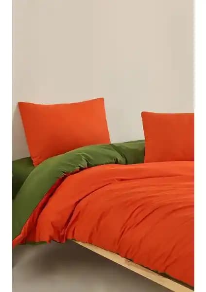 Colorpool Jeolojik Dönem Kil-Koyu Yeşil Nevresim Takımı Doğal Pamuklu ve Şık Tasarım