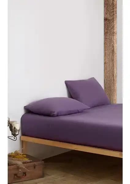 Colorpool Softly Koyu Lila Nevresim Takımı - Şık ve Dayanıklı Pamuklu Yatak Seti