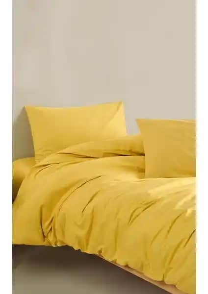 Colorpool Visual Path Sarı Nevresim Takımı: Kaliteli ve Şık Yatak Odası Dekorasyonu İçin Uygun