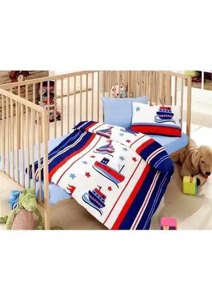 Cotton Box Bebek Nevresim Takımı Denizci Mavi - Konfor ve Estetiğin Uyumuyla Bebek Odaları İçin
