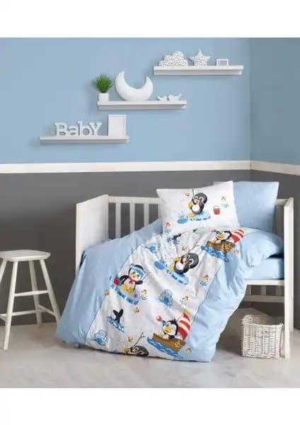 Cotton Box Bebek Nevresim Takımı Penguen Teması ile Sağlıklı ve Eğlenceli Uyku Ortamı