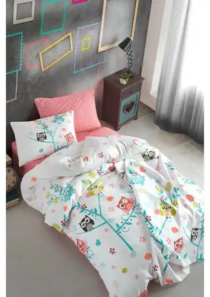 Cotton Life Fancy Tek Kişilik Nevresim Takımı - Canlı Renkler ve Trend Desenler