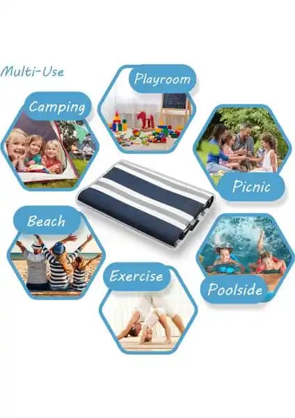 Craft Home Kamp, Piknik ve Plaj Hasır Lacivert: Modern ve Çevre Dostu Outdoor Aksesuarı