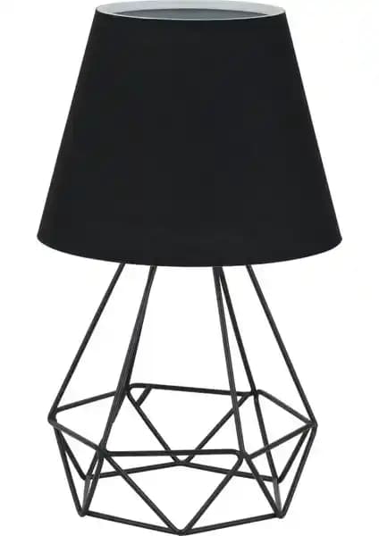 D-Light Prizma Siyah Abajur Modern ve Şık İç Mekan Aydınlatma Çözümü