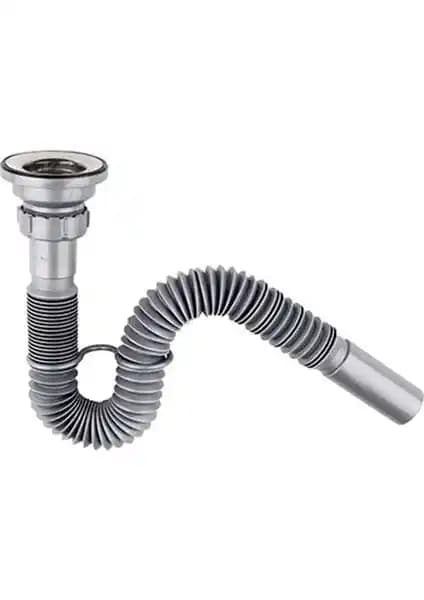 Danou Donau Lavabo Evye Sifonu Gri Renkli Körüklü Tasarım ve Kolay Montaj Özellikleriyle