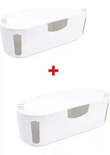Decobella Kablo Gizleme Kutuları 2'li Set ile Elektronik Düzeninizi Sağlamlaştırın