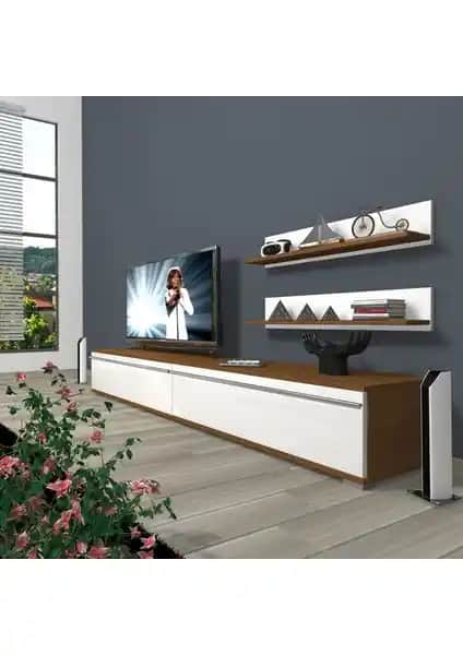 Decoraktiv Eko 4 MDF Modern TV Ünitesi Geniş Depolama ve Şık Tasarım Sunar