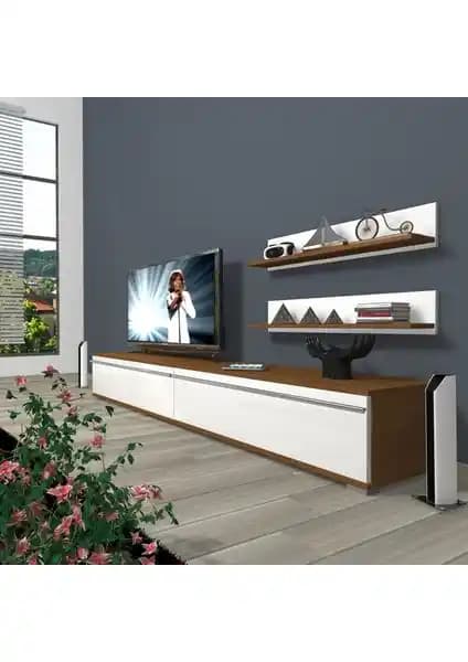 Decoraktiv Eko 4 MDF Modern TV Ünitesi Geniş Depolama ve Şık Tasarım Sunar