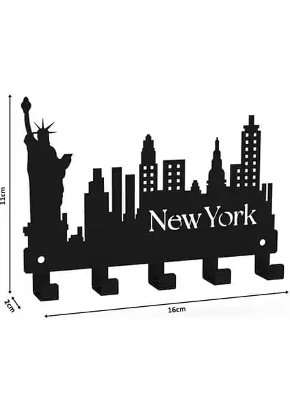 Decorelax New York Temalı Metal Anahtarlık Askısı Şık ve Dayanıklı Tasarımıyla Kullanışlılık Sunar