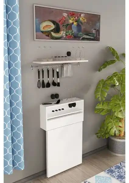 Dekorfim Petunya Çift Açılır Portatif Masa: Modern ve Şık Tasarım ile Pratik Kullanım