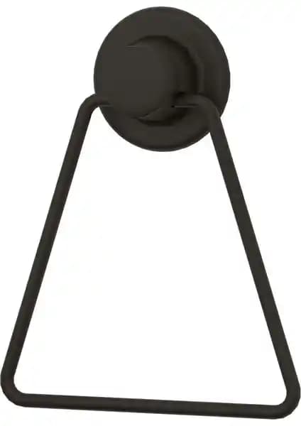 Delme Vida Gerektirmeyen Vakumlu Üçgen Havluluk Siyah Metal Modern Tasarım